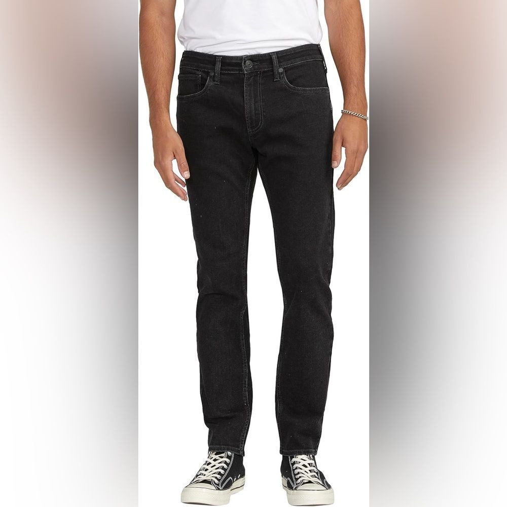 Silver Jeans Co. Men's Konrad Fit Slim‎ Leg Jeans black size 33/32 NWT in pkg